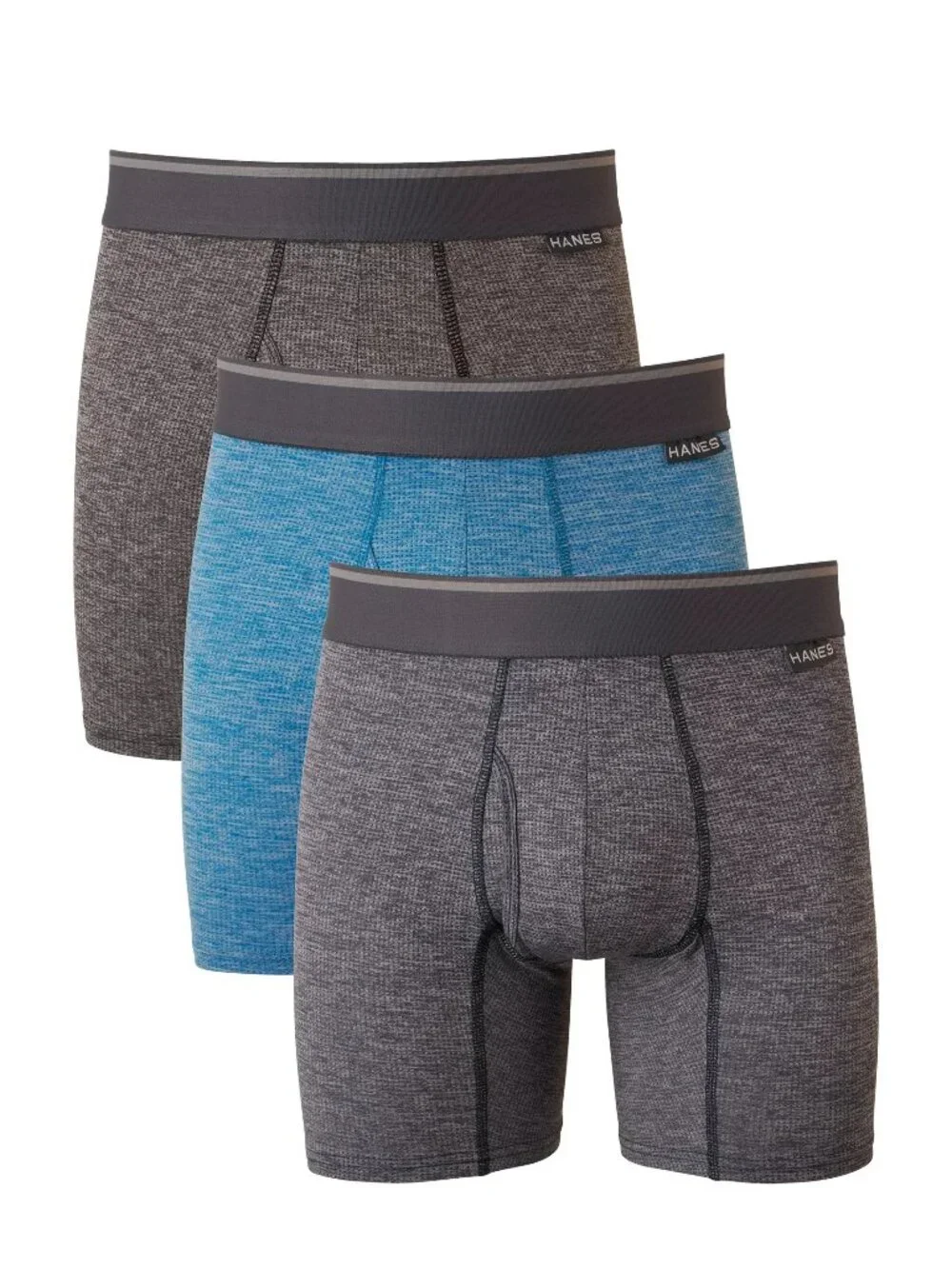 Hanes Men's Ultimate ComfortFlex Stretch Boxer Briefs, Multicolor 3-Pack, Small